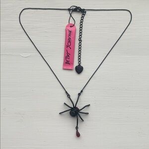 Rare Vintage Betsey Johnson Spider Necklace